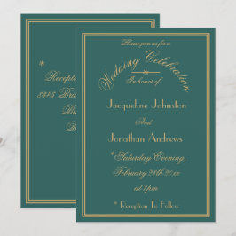 Elegante trouwdatum met gepersonaliseerde namen ch kaart