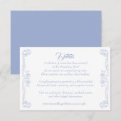 Elegante trouwdetails kaart – Groene Roos Filigree (Voorkant / Achterkant)