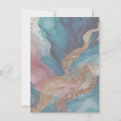 Elegante Trouwdetails Slip - Bewerkbare Template Kaart (Achterkant)