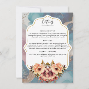 Elegante Trouwdetailskaart - Bewerkbare Sjabloon Kaart