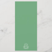 Elegante trouwdiner menukaart – Green Rose Filigre (Achterkant)