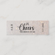 Elegante trouwdrank ticket voucher