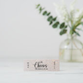 Elegante trouwdrank ticket voucher (Staand voorkant)