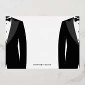 Elegante trouwekaartjes met goud folie voor homose folie uitnodiging (Achterkant)