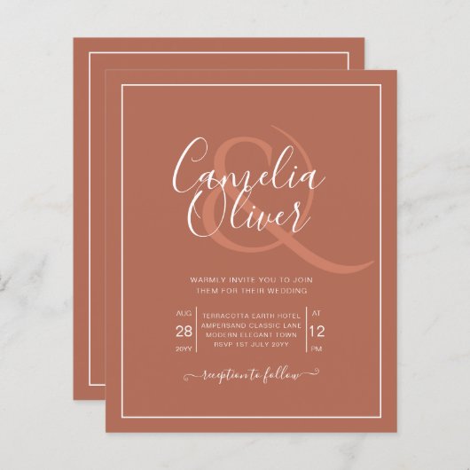 Elegante TROUWEN OP BUDGET Terracotta Klassieke Tr (Voorkant / Achterkant)