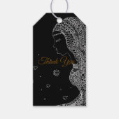 Elegante Trouwfeest Dankjewel Cadeaulabel (Voorkant)