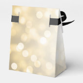 Elegante trouwfeest gouden glitters lichtjes bedankdoosjes (Achterkant)