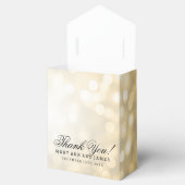 Elegante trouwfeest gouden glitters lichtjes bedankdoosjes (Geopend)