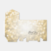 Elegante trouwfeest gouden glitters lichtjes bedankdoosjes (Uitgevouwen)