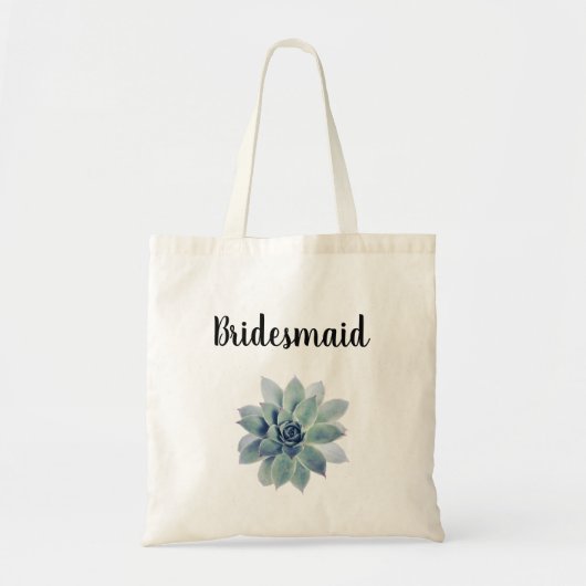 Elegante trouwfeest groene bruidsmeisje succulent tote bag (Voorkant)