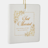 Elegante Trouwfeest Keramiek Ornament | Net Getrou (Rechts)