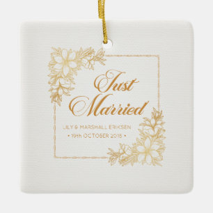 Elegante Trouwfeest Keramiek Ornament Net Getrou