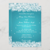 Elegante Trouwfeest Sparkle Turquoise Kaart (Voorkant / Achterkant)