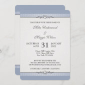 Elegante Trouwfeest Uitnodiging Met Rand (Voorkant / Achterkant)