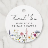 Elegante Trouwfeest Weide Bruidsfeest Bedankt Bedankjes Labels (Voorkant)