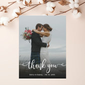 Elegante Trouwfoto Bedankt Magnetische Kaart
