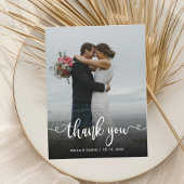Elegante Trouwfoto Bedankt Magnetische Kaart