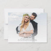 Elegante Trouwfoto Bedankt Script (Achterkant)