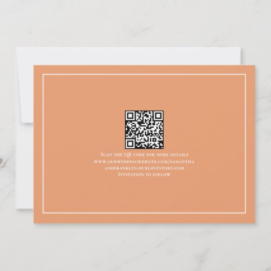 Elegante trouwfoto Bloemen Waterverf Save The Date (Achterkant)