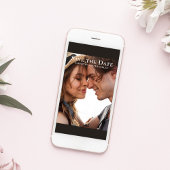 Elegante trouwfoto Bloemen Waterverf Save The Date