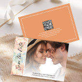Elegante trouwfoto Bloemen Waterverf Save The Date