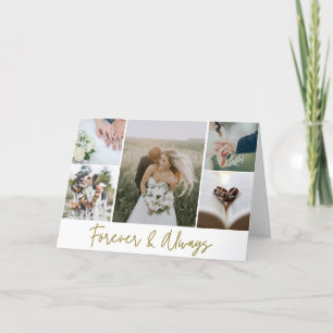 Elegante Trouwfoto Collage Bedankt