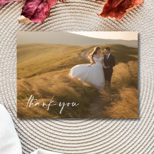 Elegante trouwfoto Dank u kaarten