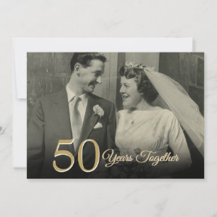 Elegante trouwfoto elk jubileumjaar kaart
