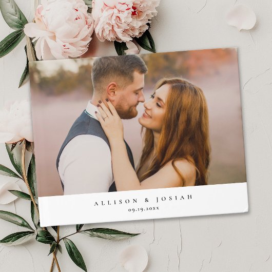 Elegante trouwfoto  gastenboek