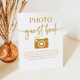 Elegante trouwfoto gastenboek tafel reclamebord met voetstuk
