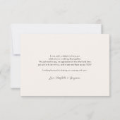 Elegante trouwfoto handgeschreven bedankkaart (Achterkant)