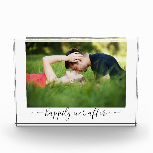 Elegante trouwfoto Hartstikke quote Fotoblokken (Voorkant)