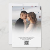 Elegante Trouwfoto Kaart (Achterkant)