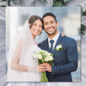 Elegante trouwfoto kalligrafie Echt Zilver Gastenboek