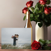 Elegante trouwfoto Liefde & Bedankt Wit Script