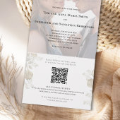 Elegante trouwfoto Sage Greenery All In One Uitnodiging