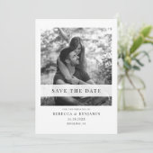 Elegante Trouwfoto Save the Date Kaart (Staand voorkant)