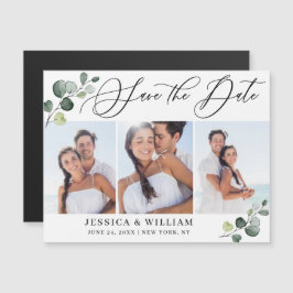 Elegante trouwfoto Save the Date magnetische kaart
