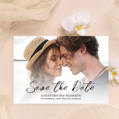 Elegante trouwfoto Simple Peach Save The Date