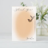 Elegante trouwfoto Vellum Edged gepersonaliseerd Bedankkaart (Staand voorkant)