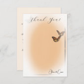 Elegante trouwfoto Vellum Edged gepersonaliseerd Bedankkaart (Voorkant / Achterkant)