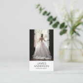 Elegante trouwfotograaf visitekaartje (Staand voorkant)