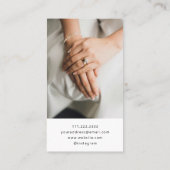 Elegante trouwfotograaf visitekaartje (Achterkant)