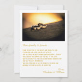Elegante trouwfoto's Gold Script Bedankkaart (Achterkant)