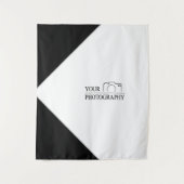 Elegante trouwfoto's personaliseren wandkleed (Voorkant)