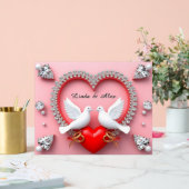 Elegante Trouwframe met Witte Duiven Acryl Bord (Huwelijk)