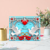 Elegante Trouwframe met Witte Duiven Acryl Bord (Huwelijk)