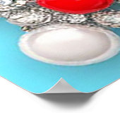 Elegante Trouwframe met Witte Duiven Poster (Hoek)