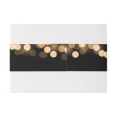 Elegante Trouwgoud Hollywood Glam Uitnodigingen Wikkel (Achterkant Voorbeeld)