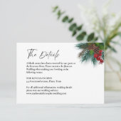 Elegante trouwinformatie details informatiekaartje (Staand voorkant)